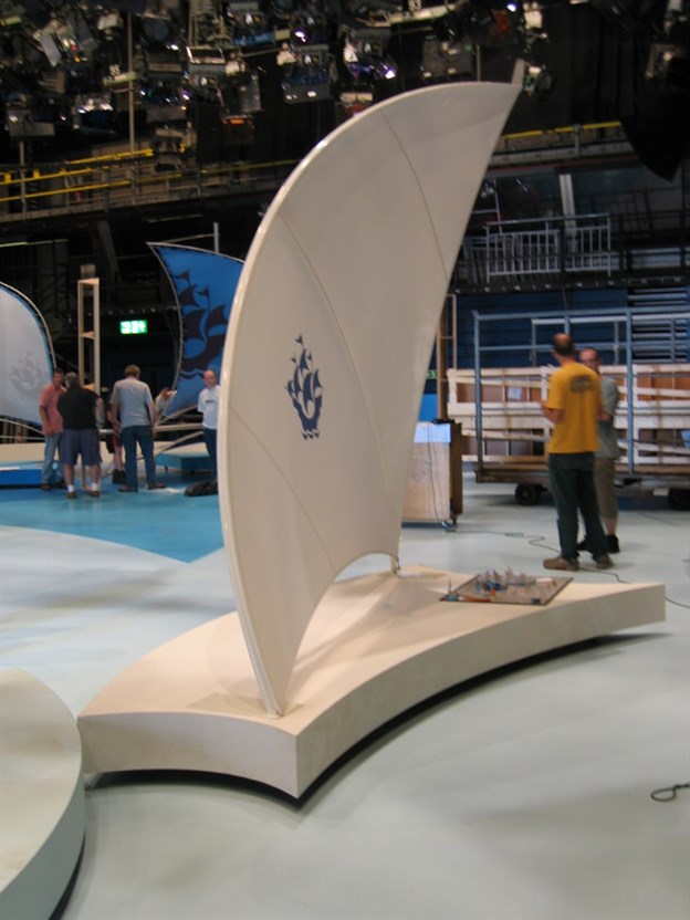 Studio Set Freestanding Screens | Feature Sails, BBC Blue Peter