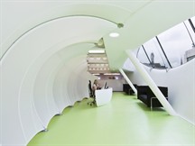 Curved Fabric Wall, Dentsu, Central London