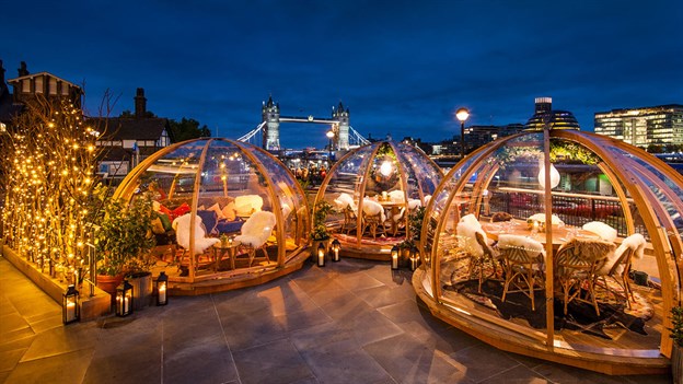 Igloo Dining At Tower Bridge Coppa Club Domes Tower Bridge