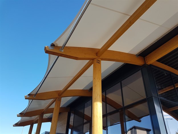 Exterior PVC Fabric Skins | Costa Coffee, Fabric Roof