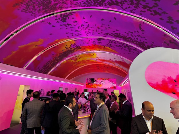 Projection Centrepiece Eye Catching Centrepiece Canopy with Projection | Immersive Exhibition ...